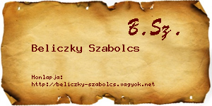 Beliczky Szabolcs névjegykártya